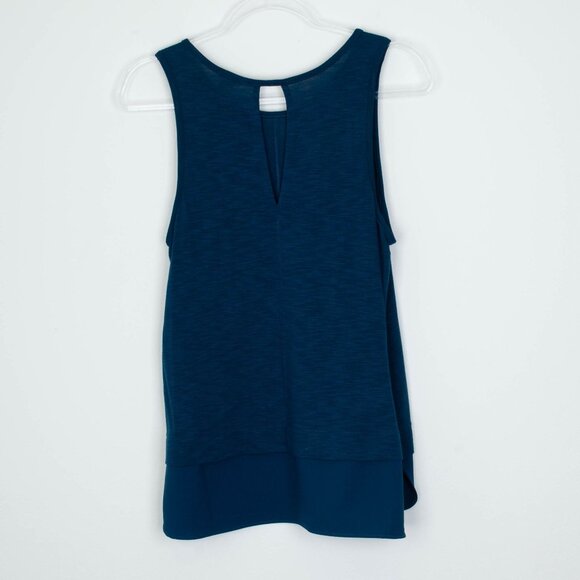 J. Crew Womens Drapey Tank Top With Silky Hem Size M Blue Sleeveless Minimalist - Picture 8 of 10